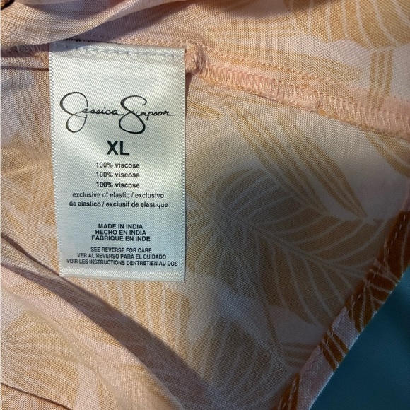 Boho Chic NWT Tropical Resort Sweetheart Neckline Peplum Hem XL Tank Top - Picture 5 of 6